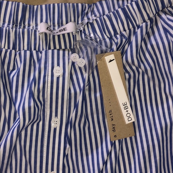Strapless button down striped shirt - Picture 3 of 3